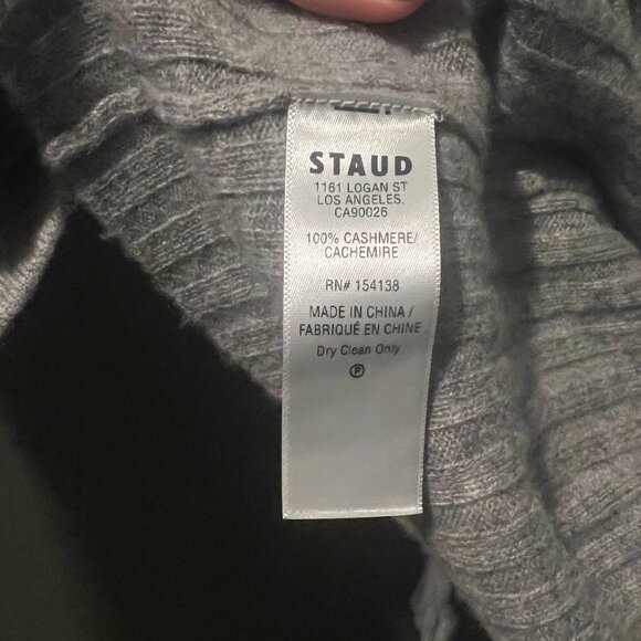 STAUD Cargo 100% Cashmere Cardigan Sweater Size S - Picture 6 of 7